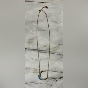 Lucky brand turquoise, and gold Diamond Western Necklace